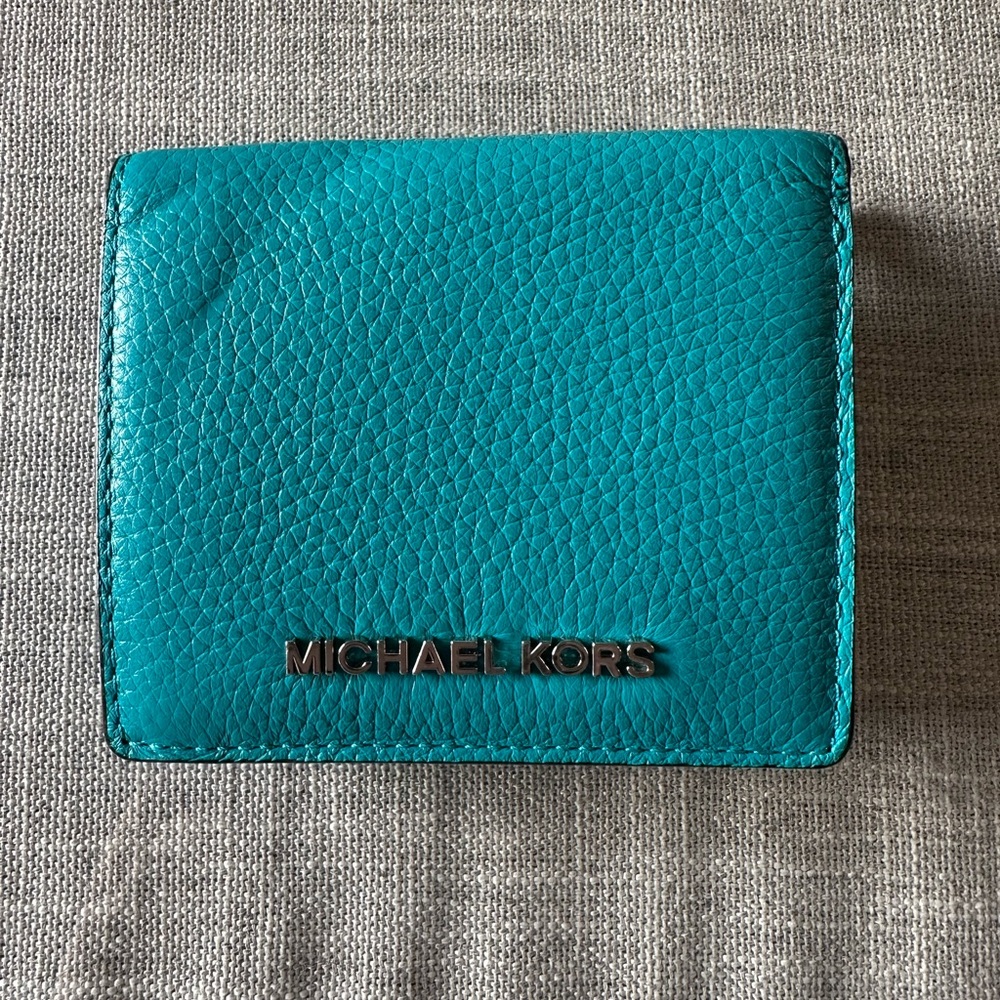 Michael Kors Jet Set Travel Card Case Wallet – Tile Blue | New with Tags!
